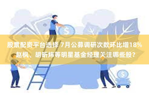 股票配资平台选择 7月公募调研次数环比增18% 赵枫、胡昕炜等明星基金经理关注哪些股？