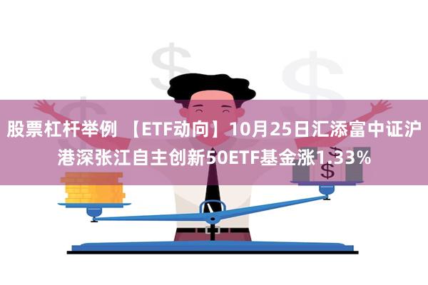 股票杠杆举例 【ETF动向】10月25日汇添富中证沪港深张江自主创新50ETF基金涨1.33%